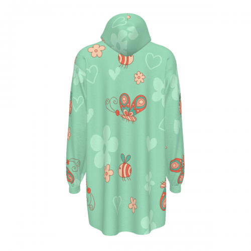 Hooded Long-Sleeve Loungewear Robe