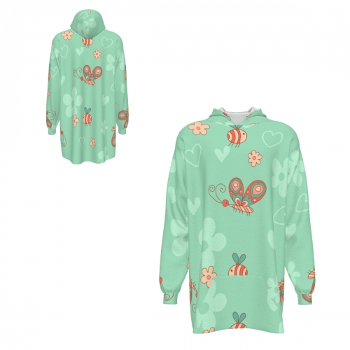 Hooded Long-Sleeve Loungewear Robe