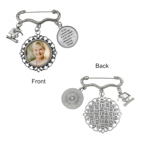 Personalized Graduation Photo Pin（Two Images）