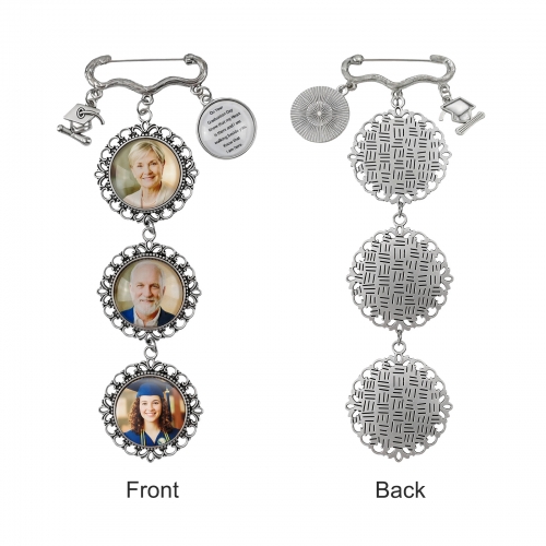 Personalized Graduation Photo Pin （Four Images）