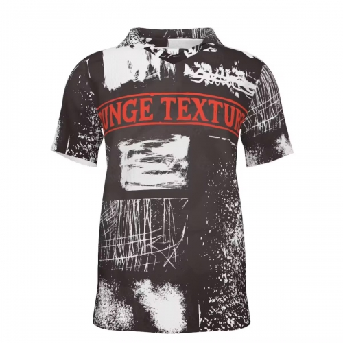 Men's Lapel V-Neck Short Sleeve T-Shirt