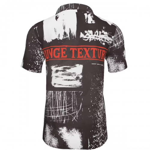 Men's Lapel V-Neck Short Sleeve T-Shirt