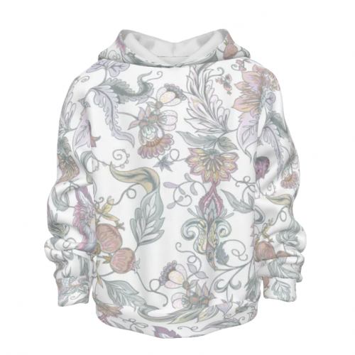 Children's Long Sleeve Hoodie with Double Hood and Side Pockets