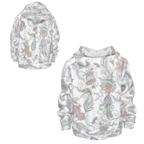 Children's Long Sleeve Hoodie with Double Hood and Side Pockets