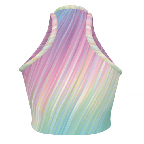 Women's Sleeveless High Neck Crop Tank Top