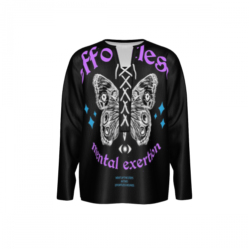 Men's Long-Sleeve T-Shirt with Front Drawstring