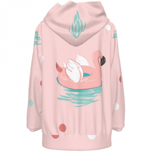 Children's Hooded Zip-Up Sweatshirt with Drawstrings