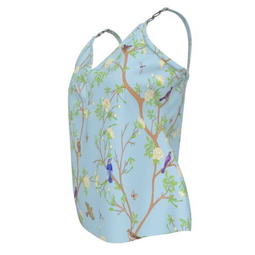 Women's V-neck Metal Ring Camisole Top
