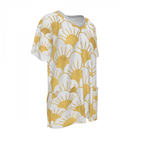 Women's V-Neck Short Sleeve Shirt with Pockets
