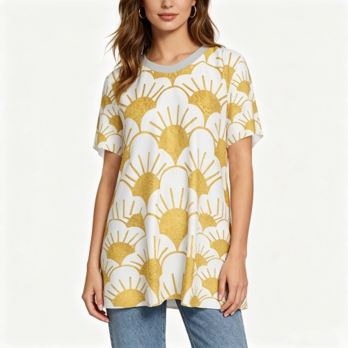 Women's V-Neck Short Sleeve Shirt with Pockets