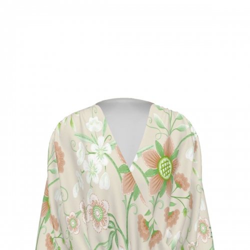 Women's Silk Velvet V-Neck Long Sleeve Shirt