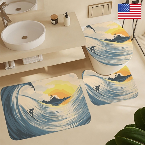 Custom 3-Piece Bathroom Rug Set | Ships from USA