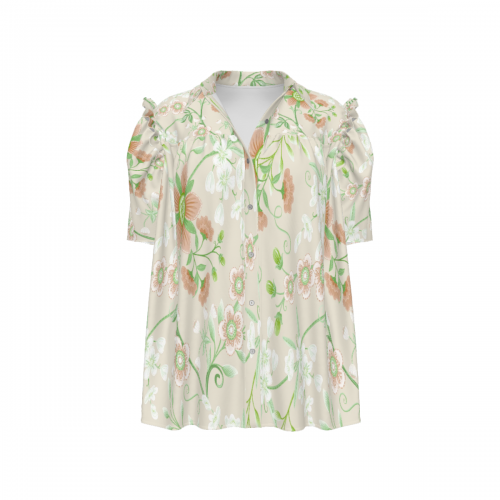 Women's Cardigan Short Sleeve Top with Buttons