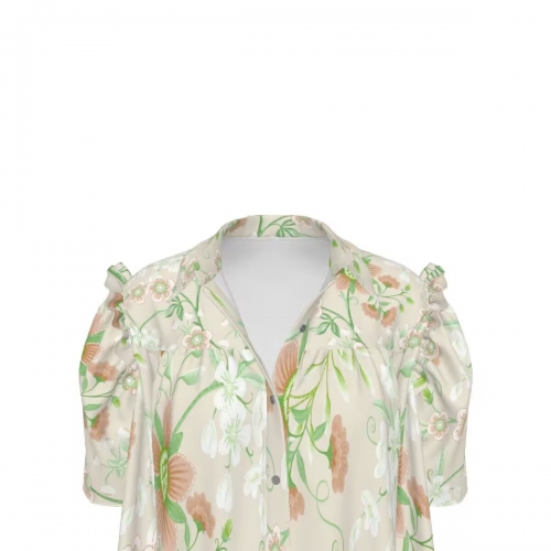 Women's Cardigan Short Sleeve Top with Buttons