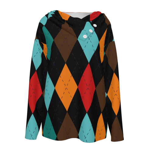 Women's V-Neck Drop Shoulder Long Sleeve Top