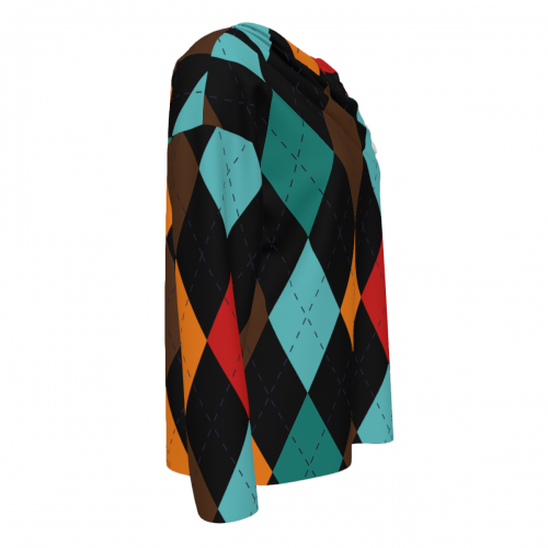 Women's V-Neck Drop Shoulder Long Sleeve Top