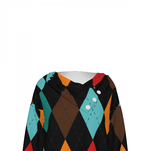 Women's V-Neck Drop Shoulder Long Sleeve Top