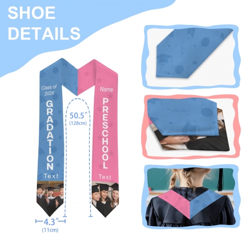 Kids' Graduation Stole 4.3" × 50.5"  | Ships from USA