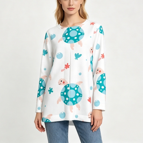 Women’s Round Neck Placket Top
