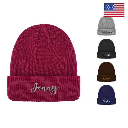 Custom Embroidered Knitted Hat | Ships from USA