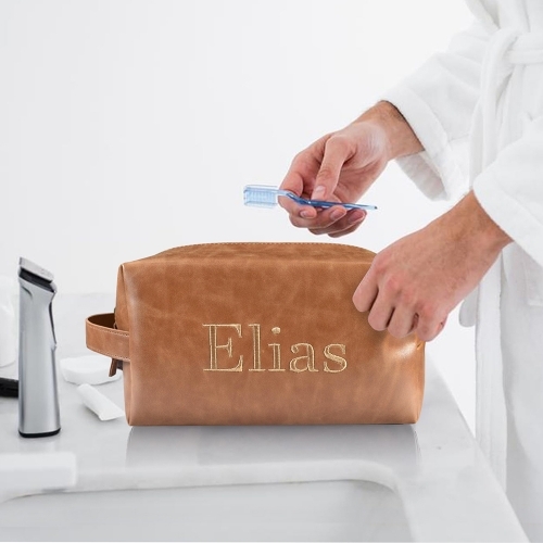 Custom Embroidered PU Toiletry Bag | Ships from USA