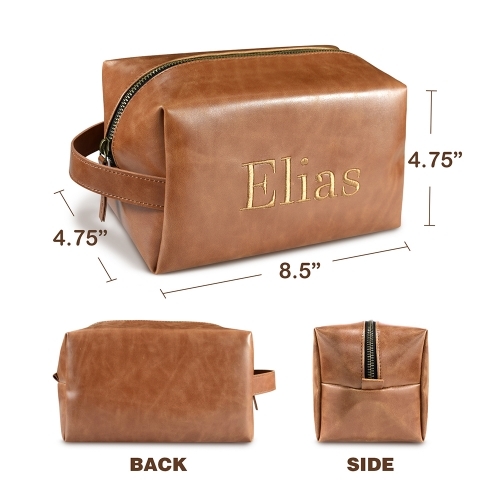 Custom Embroidered PU Toiletry Bag | Ships from USA