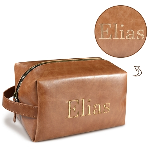 Custom Embroidered PU Toiletry Bag | Ships from USA