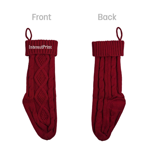 Custom Embroidered Knitted Christmas Stocking | Ships from USA