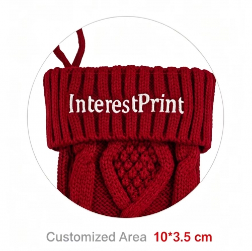 Custom Embroidered Knitted Christmas Stocking | Ships from USA