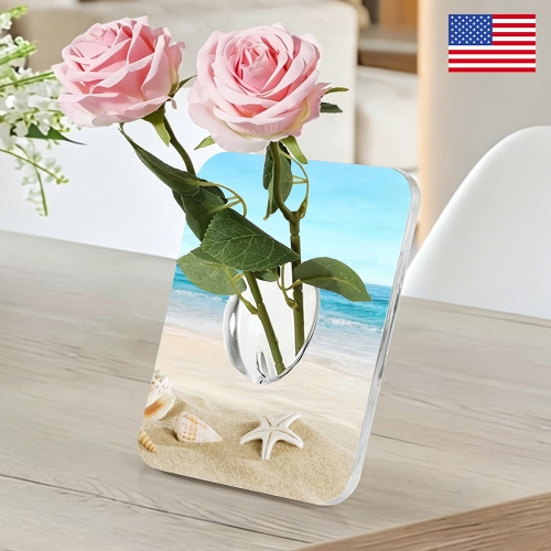Acrylic Photo Frame Vase | Ships from USA