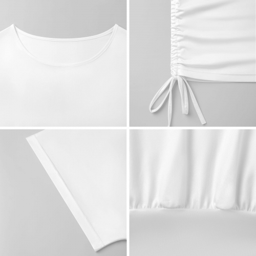 Women's Batwing Sleeve Ruched Dress