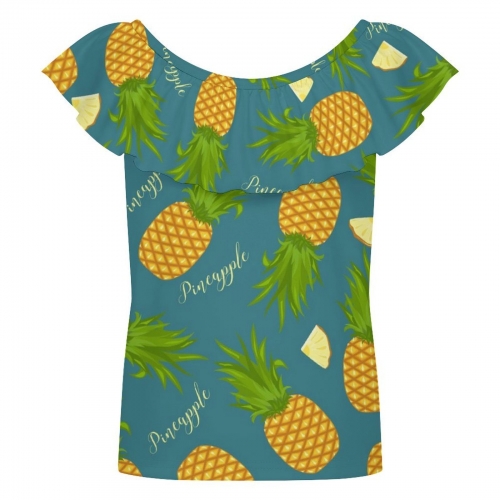 Girls' Ruffle Neck Sleeveless Blouse
