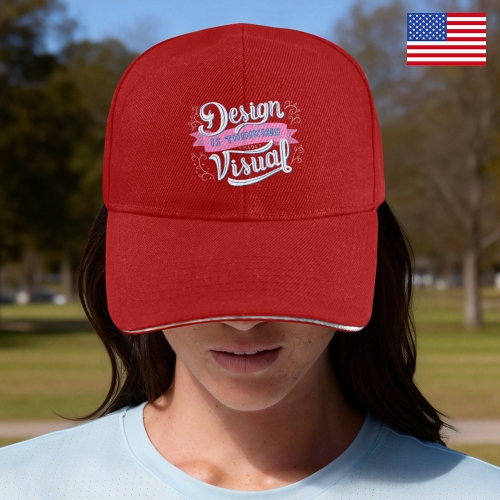 Custom Sandwich Peak Cap | Ships from USA