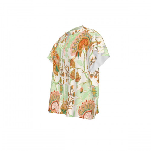 Women's Half Cardigan Ruffle Sleeve Top