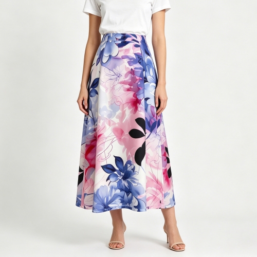 Women's A-Line Midi Skirt