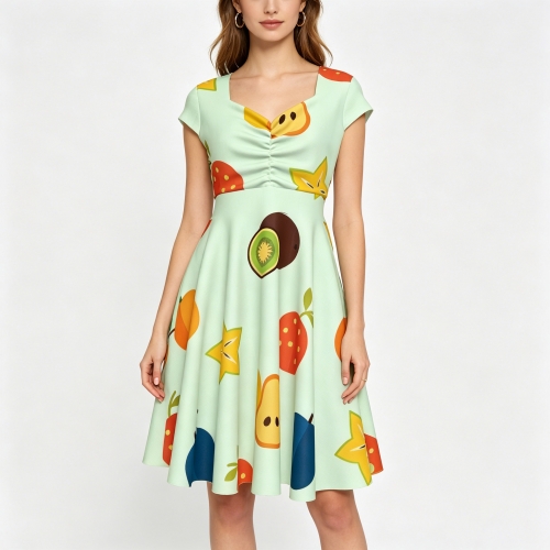 Women's Ruched Sweetheart Dress