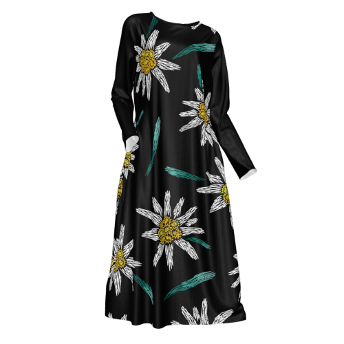 Women's Long Sleeve Dress with Pockets