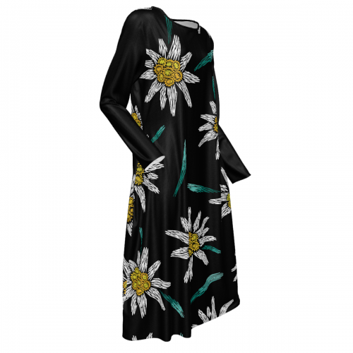 Women's Long Sleeve Dress with Pockets