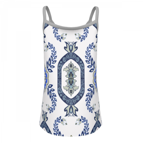 Women's Gathered Tank Top with Straps