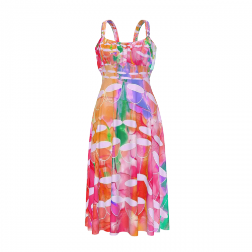 Women's High Waist Suspender Dress