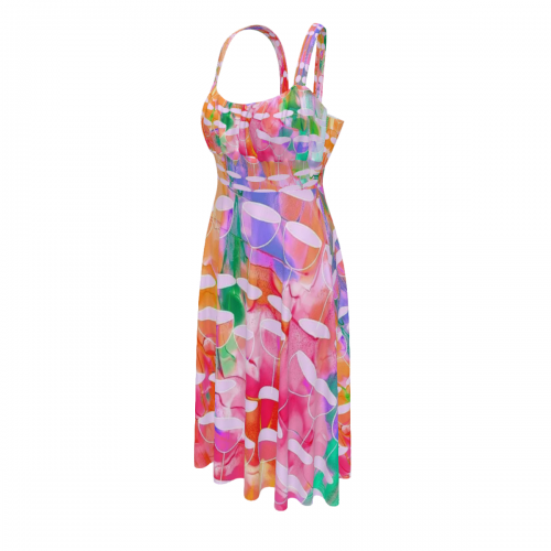 Women's High Waist Suspender Dress