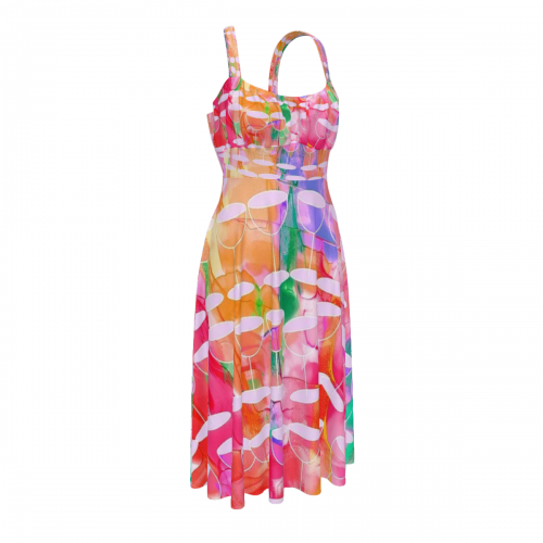 Women's High Waist Suspender Dress
