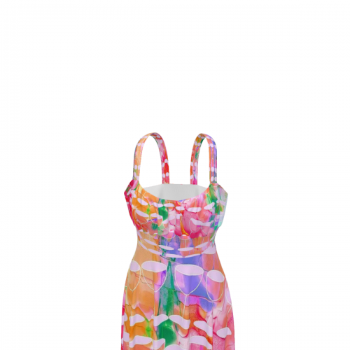 Women's High Waist Suspender Dress