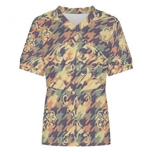 Women's V-Neck Puff-Sleeve T-Shirt