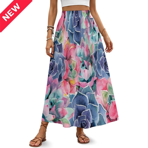 Women's High Waist Maxi Skirt