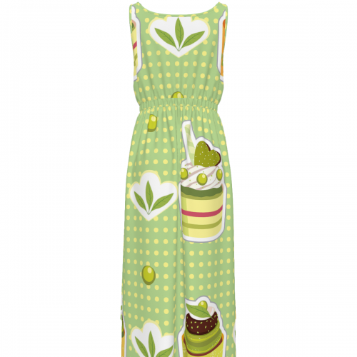 Women's V-Neck Sleeveless High-Low Hem Dress
