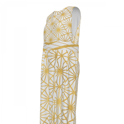 Women's Sleeveless Maxi Dress with Back Zipper