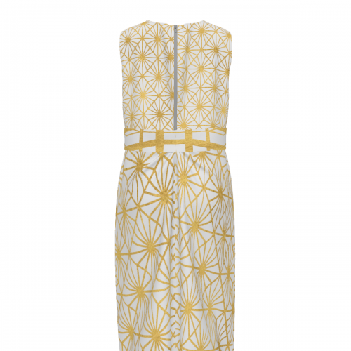 Women's Sleeveless Maxi Dress with Back Zipper
