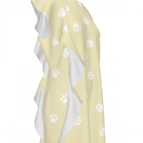 Women's Right-side Ruffle Sleeve Dress