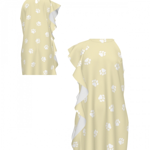 Women's Right-side Ruffle Sleeve Dress
